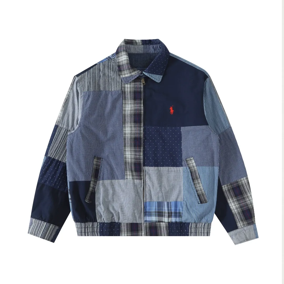 P470 #R15 Ralph Lauren Tokyo limited reversible spliced denim jacket. Catwalk style. Heavy work splicing. Tokyo limited catwalk style. Not available in China. Reversible design. Buying one is equal to buying two. The whole garment is washed and distressed. Heavy work and splicing. Maximum fabric loss. No complicated copywriting. Self-observation of details. Shipping is time-consuming and labor-intensive. If you like it, hurry up and be first to arrive. SIZE: S M L XL Length: 64/66/68/70 Bust: 116/120/124/128 Shoulder width: 52/53/54/55 Sleeve length: 57/58/59/60 Hem: 90/92/94/96 (elastic)